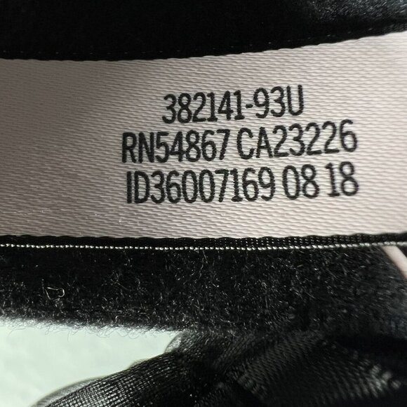 Victorias Secret NWT Demi Bra 32D Black Faux Fur & Solid Straps Sexy Coquette - Picture 13 of 14